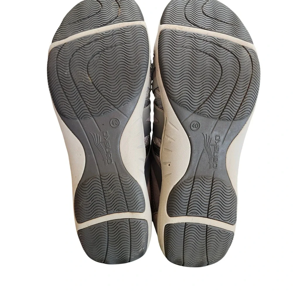 Dansko Henriette Sneakers Womens EU 40 Gray Leather Fabric Walking Comfort Shoes